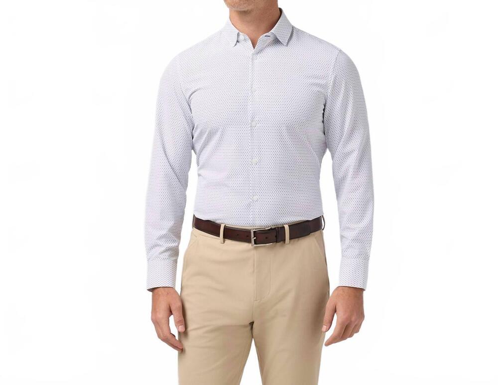NEW MIZZEN + MAIN leeward dress shirt in passion purple multi diamond